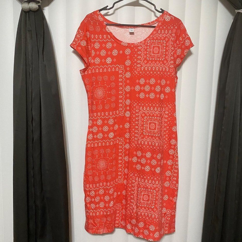 Old Navy orange short sleeve dress